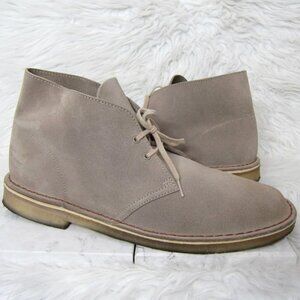 Clark’s Men’s Desert Suede Lace-Up Boots, Beige, Men's Size 12 M EUC